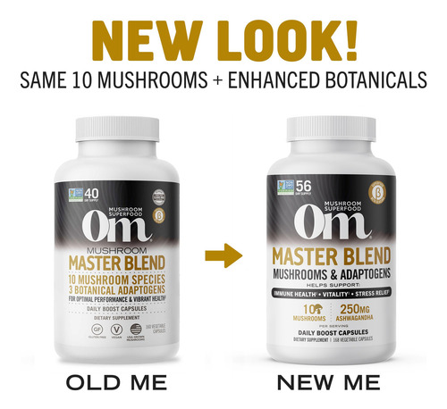 Suplemento Om Mushroom Superfood Master Blend 168 Cápsulas
