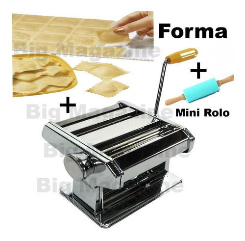 4 Em 1 Maquina Para Massa + Forma P/ Ravioli Ou Pastel