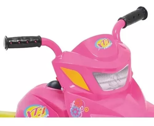 Moto Elétrica Bandeirante Infantil PINK XT3 Até 25kg Rosa