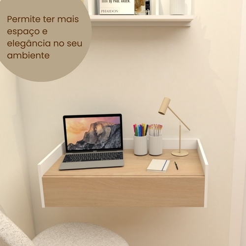 Escrivaninha Penteadeira Mesa Suspensa Quarto Multiuso Sala