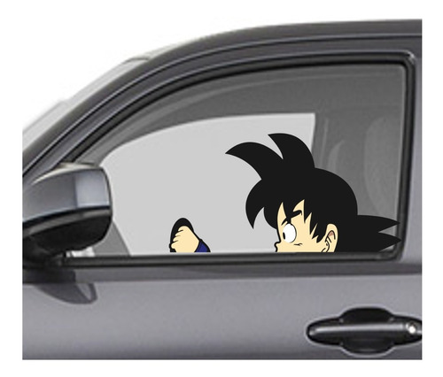 Sticker Goku Manejando Calcas Impresas Para Cristales Autos