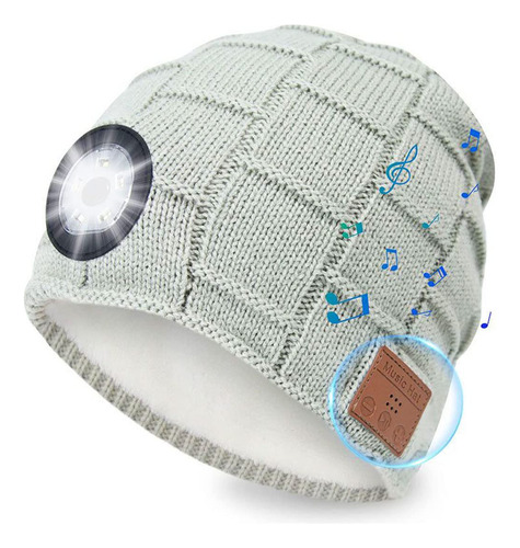 Gorro Bluetooth Luz Led Auricular Altavoz Estereo Integrado