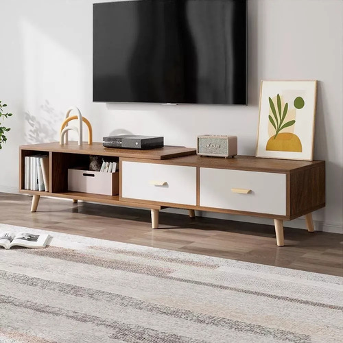 Mueble Mesa Para Tv Rack Moderno Minimalist Hasta 75'' Marrón