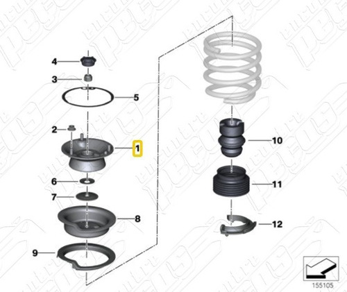 Bmw 528i 2.8 Touring 97-98 Original Coxim Amortecedor