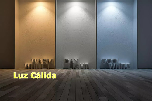 3 Focos Portagu10 Blanco Luz Cálida+ Riel Monofásico De 50cm