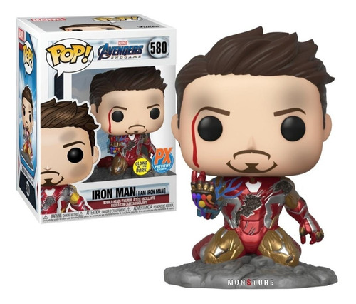 Figura de acción Iron Man glow in the dark I am Iron Man/Avengers: Endgame 580 de Funko Pop!