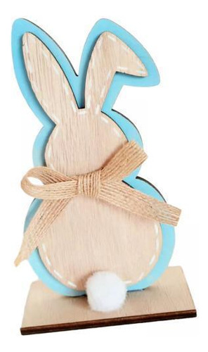 2 Decoraciones De De Pascua, Estatua De Conejo, Azul