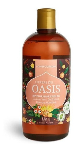 Imagen 4 de 4 de Shampoo Cabellos Teñidos Con Henna Y Guaraná + Acondicionador Restaurador Capilar Hierbas Del Oasis Vegan Sin Parabenos