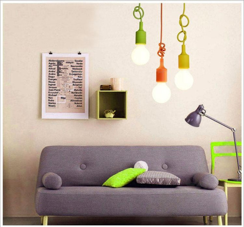 Imagen 2 de 9 de Lampara Colgante De Silicon Tipo Socket - S60 Don Led