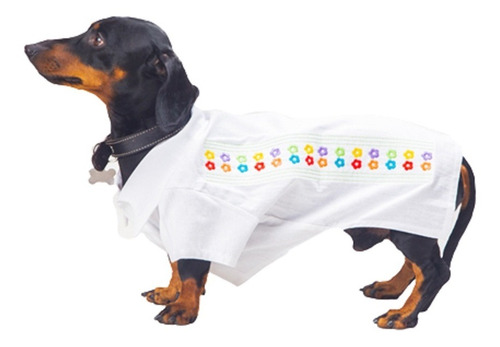 Guayabera Ejecutiva P/perro Bordada Blanco Talla 3 Pet Pals