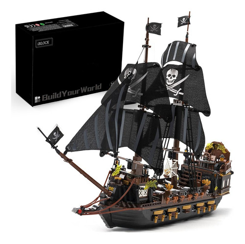 Kits De Bloques De Construcción Barco Pirata Perla Negra Haw