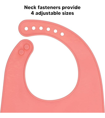 Babero Silicon Ajustable Para Bebé Colores Portátil Bolsa