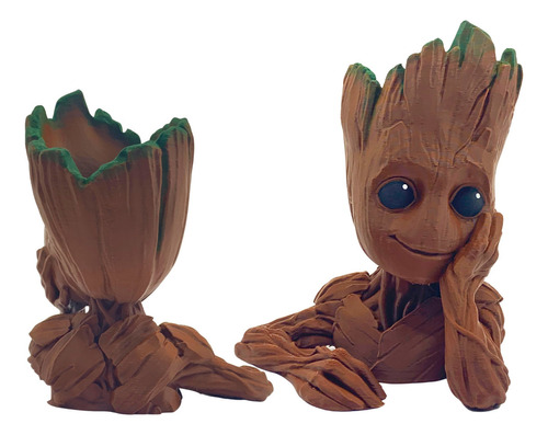 Baby Groot 3d Vaso Suculenta Porta Caneta Decoração 15cm