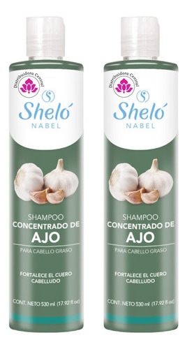 Shampoo Concentrado De Ajo Shelo Nabel® 530ml. 2 Piezas