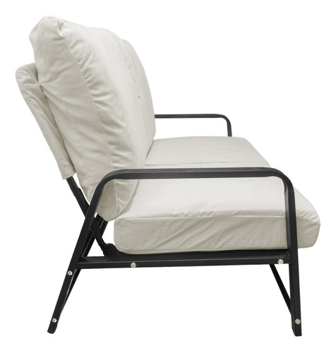 Sofá Reclinable Para Interiores Moderno Bossa Drita Claro Estructura de Metal Cojines de alta densidad
