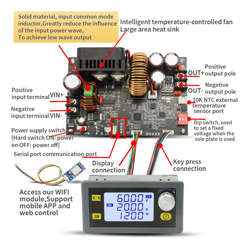 Pantalla Lcd Cnc Ajustable Con Corriente Continua Y Voltaje