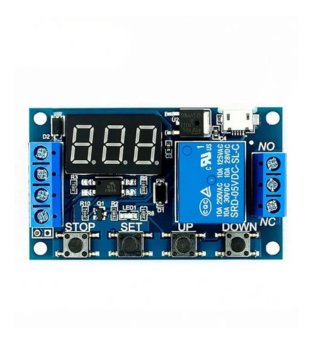 Timer Relay 1ch 1s A 999 Min Con Triger Ecuaplus