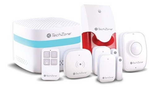 Kit Sistema De Alarma Smart Home Techzone Inalambrico /v /v