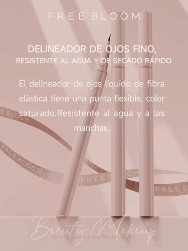 Delineador Fino, Resistente Al Agua Y De Secado Rápido