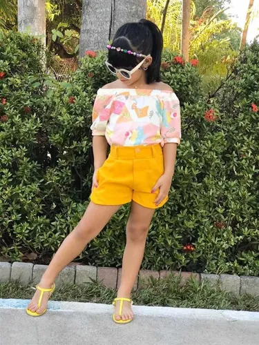 Conjunto Luxo Menina Com Colar Sorvete Sundae 2 A 12 Anos