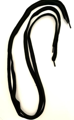 Cadarço Largo Bboy Fat Lace Grosso Branco Tenis Amarrar 1,20 Cor Preto