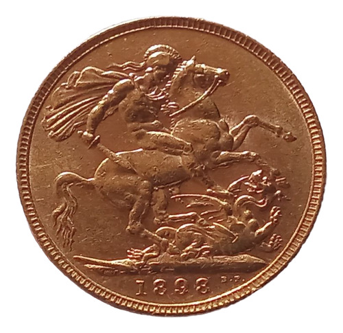 Moeda De Ouro Au 22k 1 Libra 7.98 Gra 1898 Rainha Victoria (Usado)