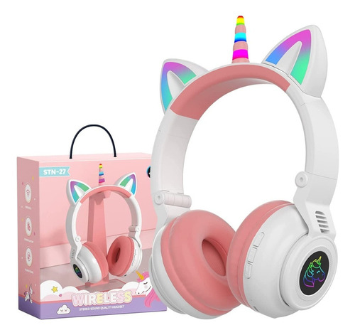 Auriculares Con Diseño De Unicornio Para Niños Plegables 