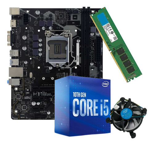 Kit Upgrade Gamer Intel Core I5-10400f + H410m + 8gb Ram