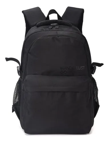 Mochila Porta Notebook Reforzada Go 18 Hombre Mujer Color Negro