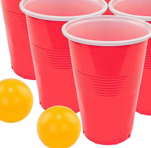 Beer Pong Juego De Cerveza / Tenis De Mesa Set 40 Piezas