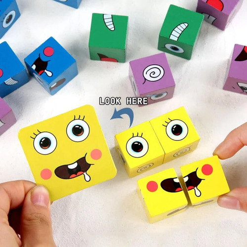 ~ Juego De Mesa Expression Puzzle Building Blocks