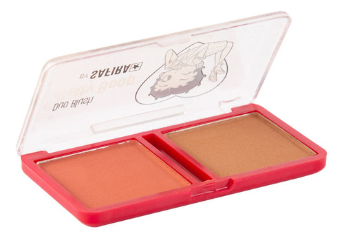 Paleta Duo De Blush Compacto Coleção Betty Boop By Safira Tom da maquiagem N02