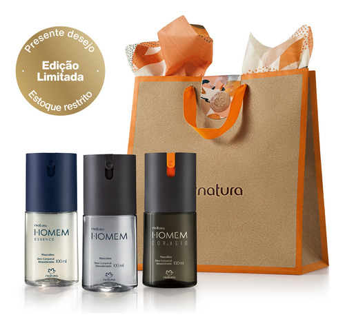 Perfume corporal Natura Father's Day para hombre, unidad de regalo, volumen 100 ml