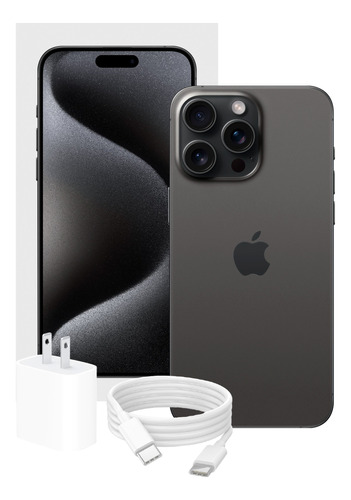Apple iPhone 15 Pro Max 1 Tb Negro Esim Con Caja Original Y Batería 100% (Reacondicionado)
