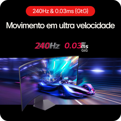 Monitor Gamer LG UltraGear OLED Curvo – Tela OLED 45”, QHD, HDR400 Trueblack, 240Hz, 0,03ms (GtG), NVIDIA G-SYNC