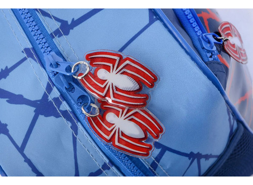 Mochila Wabro Spiderman 11704 Color Azul Diseño Estampado 16l
