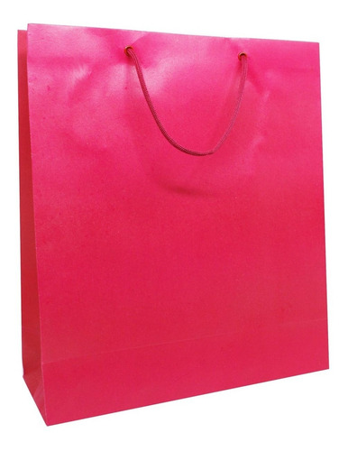 50 Sacolas Para Presente E Lembrancinhas Pink 30x35x11 Cm