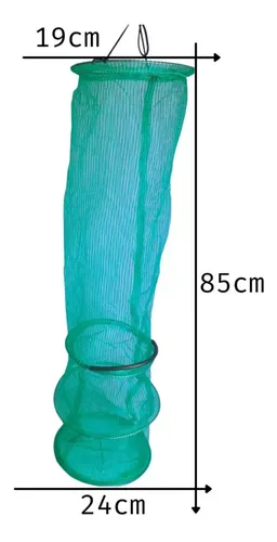 Sambur Saco Viveiro Peixe Tela Pesca 52cm Covo Grande