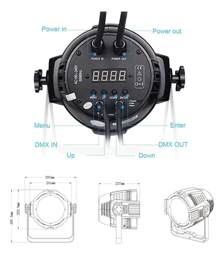 Foco Led Par 54x3w Led Rgbw Fiesta Disco Dj Dmx