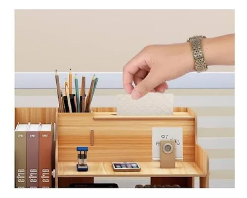 Caja Estante Organizador Multifuncional Home Office Madera