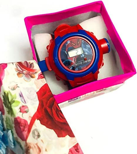 Genx Spiderman Image Projector Reloj De Pulsera Para Niños |