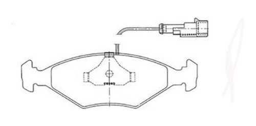 Pastilha Dianteira 2 Conectores Com Alarme Tempra Tipo 2.0