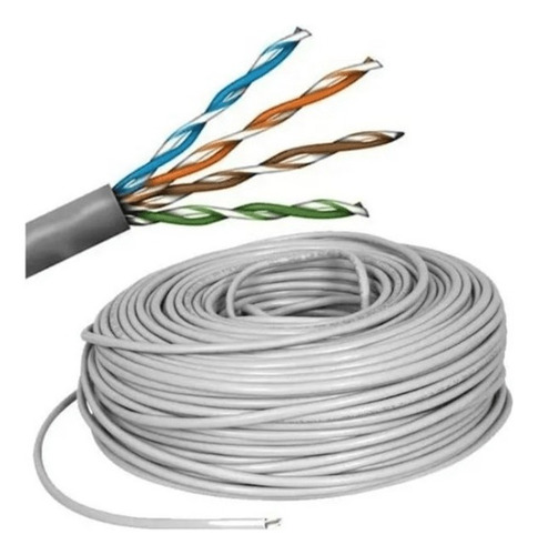 Cable Utp 100% Cobre Interior Rollo Por 50 Metros