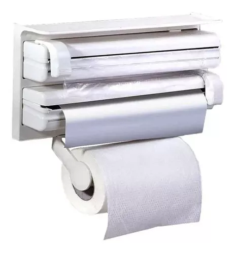 Dispensador de Papel Aluminio y de Film con Soporte para papel toalla