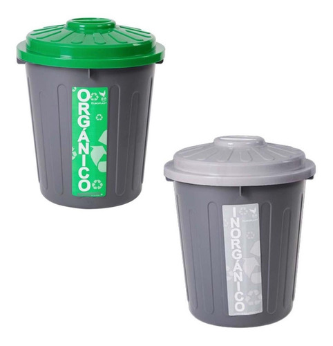 Canasto Recolector Para Agua, Mxrym-004, 8 Pzs, 22lts, Polie Color Gris
