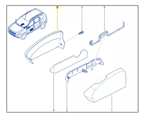 Moldura Lateral Banco Direito Original Renault Duster Oroch