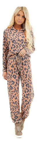 Conjunto De Pantalones De Chándal Con Capucha Y Estampado De
