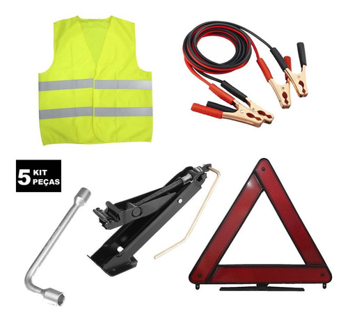 Kit 5 Em 1 Emergencia Estrada Segurança Viagem Veiculos