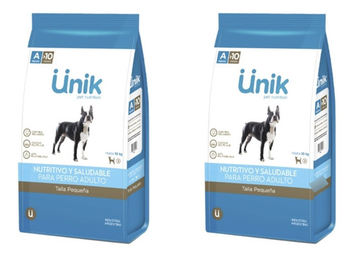 Unik Alimento Premium Perros Adultos Raza Pequeña 3kg X 2un