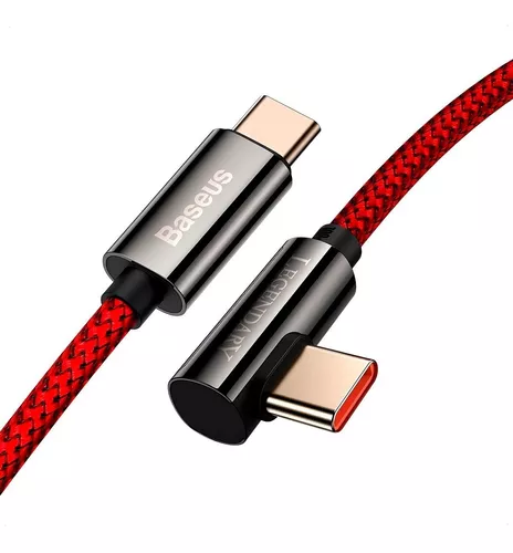 Cable Baseus 100W UBC Tipo-C 100W 90° grados 2 metros CAVP000720